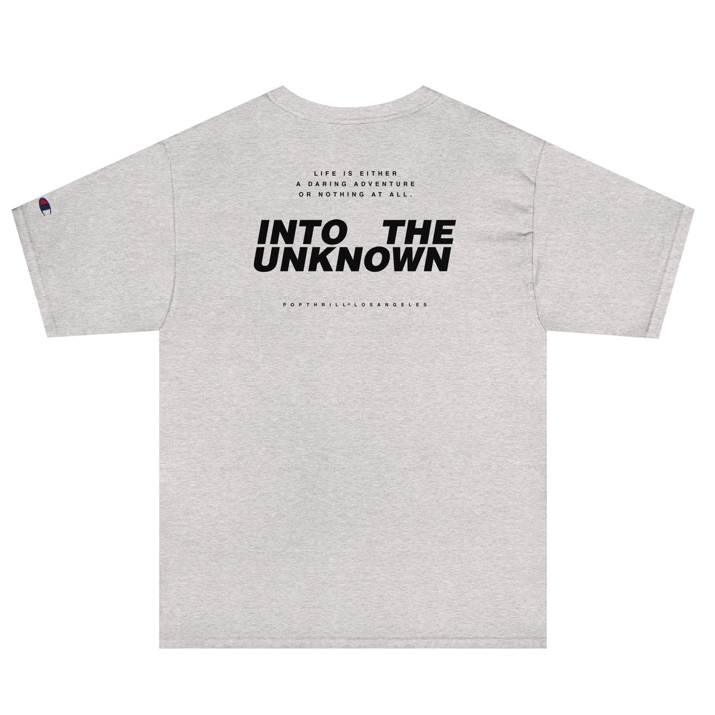 CHAMPION x POPTHRILL® MENS T-SHIRT - INTO THE UNKNOWN