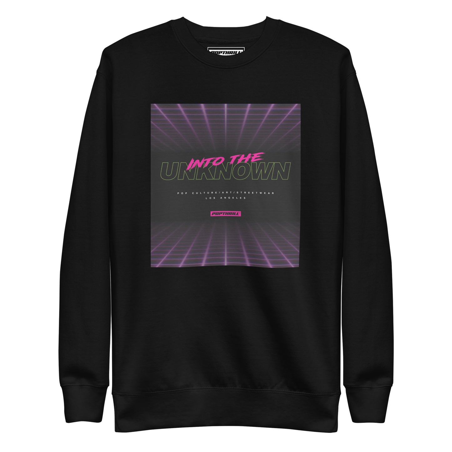 Men’s and women’s sweatshirt Into The Unknown graphic design