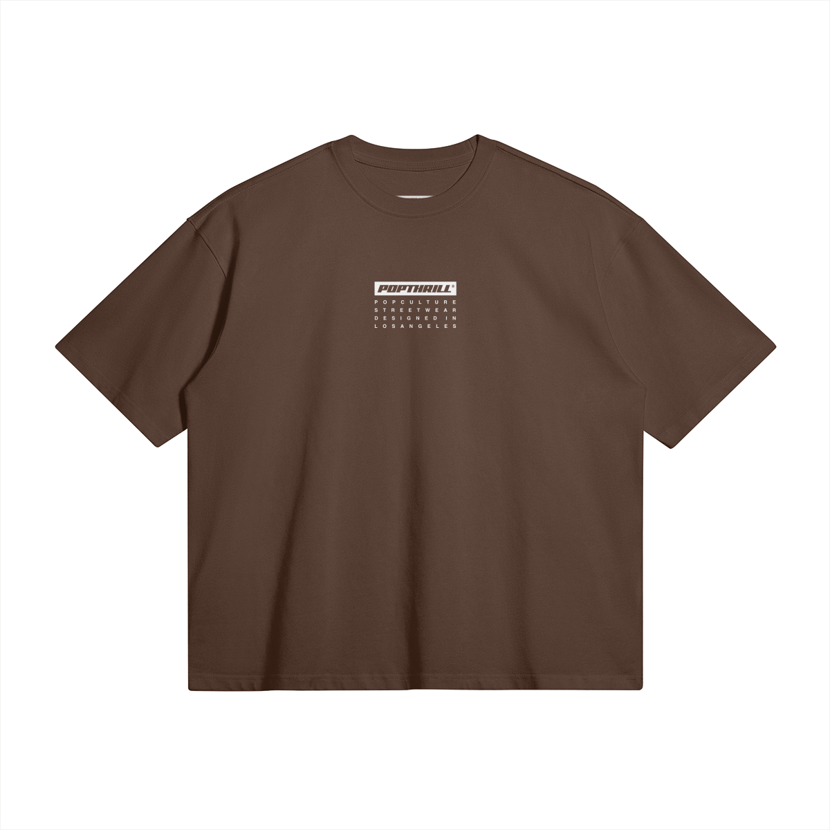 brown oversized boxy tee front