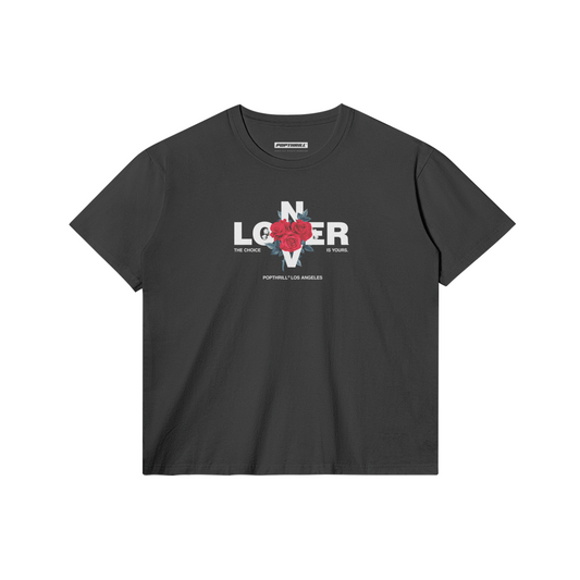 POPTHRILL® Black Classic Fit T-Shirt - LONER OR LOVER